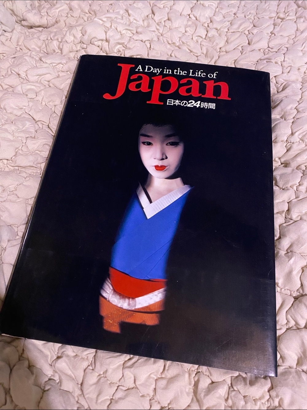 A Day in the Life of Japan Hardcover Art Book - Black, Blue & Red